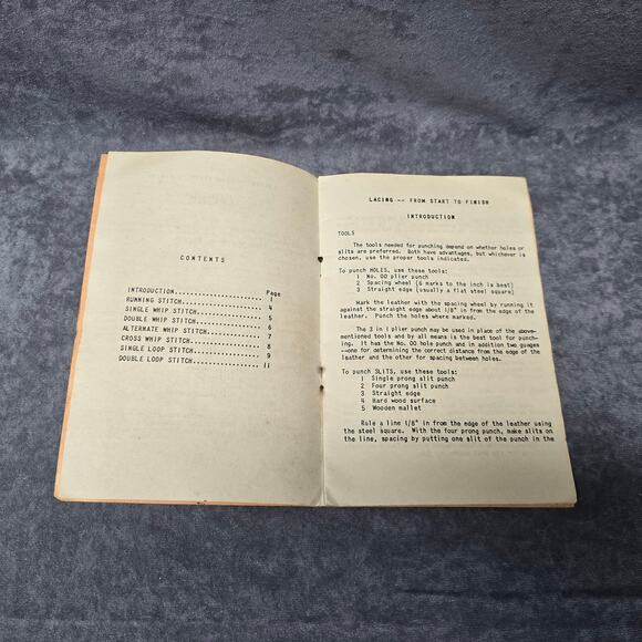 Vintage Instructional Leather Lacing From Start To Finish 1947 Stitch Guide Book - Picture 4 of 6